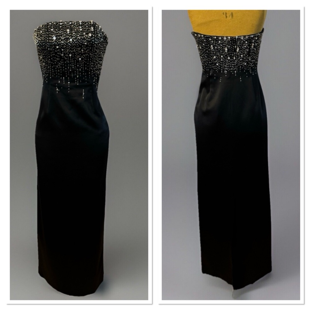 JASPER CONR AN Sexy Women's Long Evening Elegant Black Dress. Vintage